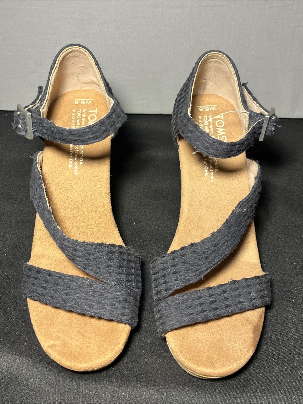 TOMS New Clarissa women's wedge sandals size 6.5 - Picture 2 of 4